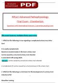 NR507 Advanced Pathophysiology Final Exam - Chamberlain tested questions (latest 2025 / 2026) with verified answers