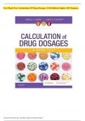 TEST BANK for Calculation of Drug Dosage 11th Edition by Ogden and Fluharty All chapters 1-19, Fully Covered 