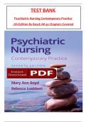 Psychiatric Nursing: Contemporary Practice 7th Edition By Boyd & Luebbert - Test Bank, All 1-43 Chapters Covered ,Latest Edition