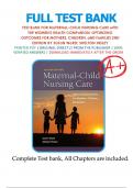 Test Bank for Maternal-Child Nursing Care with the Women's Health Companion: Optimizing Outcomes for Mothers, Children, and Families 2nd Edition by Susan Ward | All Chapters