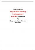 Test Bank - Psychiatric Nursing: Contemporary Practice, 7th Edition (Ann Boyd, 2025), Chapter 1-43 | All Chapters   ISBN: 9781975161194  