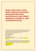     NR 601: WEEK 6 QUIZ , LATEST EXPERT PREMIUM UPDATE(2025-2026)|BRAND NEW EXAM QUESTIONS WITH 100% CORRECT ANSWERS, ALL GRADED A+,.100% GUARANTEED SUCCESS.