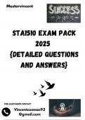 STA1510 EXAM PACK 2025  {DETAILED QUESTIONS AND ANSWERS}