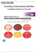 Brock Biology of Microorganisms, 16th Edition by Madigan - Test Bank, All 34 Chapters Covered