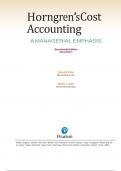 Horngren’s Cost Accounting 17th edition