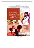 TEST BANK Maternity and Women's HealthCare (13TH Edition) by Lowdermilk Complete Guide Chapter 1-37| Answers With Rationale||2025