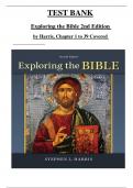 Exploring the Bible 2nd Edition Test Bank by Stephen Harris, All 39 Chapters Covered, Verified Latest Edition