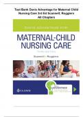 TEST BANK Davis Advantage for Maternal Child Nursing Care 3rd Edition by Meredith Scannell: 9781719640985|||2025