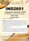 IND2601 Assignment 1 (COMPLETE ANSWERS) Semester 1 2025 - DUE March 2025