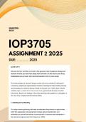 IOP3705 Assignment 2 Semester 1 2025