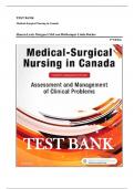 TEST BANK Medical-Surgical Nursing in Canada Sharon Lewis Margaret McLean Heitkemper Linda Bucher 4 th Edition 2025/2026