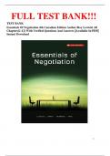 TEST BANK  Essentials Of Negotiation 4th Canadian Edition Author:Roy Lewicki All Chapters[1-12] With Verified Questions And Answers ||Available In PDF|| Instant Download