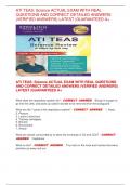 ATI TEAS: Science ACTUAL EXAM WITH REAL  QUESTIONS AND CORRECT DETAILED ANSWERS  (VERIFIED ANSWERS) LATEST |GUARANTEED A+  ATI TEAS: Science ACTUAL EXAM WITH REAL QUESTIONS  AND CORRECT DETAILED ANSWERS (VERIFIED ANSWERS)  LATEST |GUARANTEED A+ 