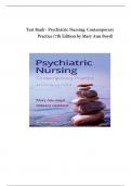 Test Bank - Psychiatric Nursing: Contemporary Practice, 7th Edition (Ann Boyd,), Chapter 1-43 | All Chapters|| 2025 Updated.