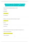 Electromagnetic Radiation Chapter 3 Questions and Answers Graded A+