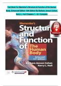 Test Bank Memmlers Structure and Function of the Human Body 12th Edition Cohen Questions with correct Answers Grade A+.