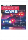 TEST BANK FOR PARAMEDIC CARE: PRINCIPLES & PRACTICE 6TH EDITION, VOLUME. 1 – 5, BY (BLEDSOE) ALL CHAPTERS COVERED QUESTIONS AND ANSWERS LATEST UPDATE 100% VERIFIED AND UPDATED |2025-26|BRAND NEW!!! 