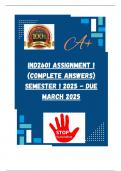 IND2601 Assignment 1 (COMPLETE ANSWERS) Semester 1 2025 - DUE March 2025