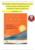 FULL TEST BANK FOR MEDICAL SURGICAL NURSING CONCEPTS FOR CLINICAL JUDGEMENT AND COLLABORATIVE CARE 11TH EDITION | ISBN: 9780323878265