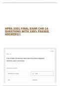 HPRS 3301 FINAL EXAM CH8-14 QUESTIONS WITH 100% PASSED ANSWERS!! 