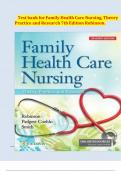 Test bank for Family Health Care Nursing, Theory Practice and Research 7th Edition Robinson