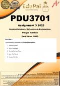 PDU3701 Assignment 3 (COMPLETE ANSWERS) 2025