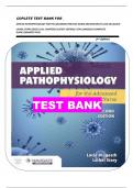 COPLETE TEST BANK FOR _ APPLIED PATHOPHYSIOLOGY FOR THE ADVANCED PRACTICE NURSE 2ND EDITION BY LUCIE DLUGASCH  LACHEL STORY (2023) ||ALL CHAPTERS||LATEST EDITION|| 978-1284255614 COMPLETE GUIDE||GRANTEE PASS                                       