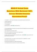 WAIS-IV Actual Exam  Questions With Reviewed 100%  Correct Detailed Answers  Guaranteed Pass!! 