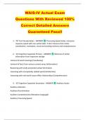 WAIS-IV Actual Exam  Questions With Reviewed 100%  Correct Detailed Answers  Guaranteed Pass!! 