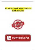  ATI RN MENTAL HEALTH EXAM WITH NGN || Latest verified version 2025