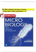 TEST BANK For Microbiology with Diseases by Taxonomy, 6th Edition (Bauman)| Complete Chapter's 1 - 27 | 100 % Verified