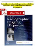 Test Bank –Fauber’s Radiographic Imaging And Exposure 7th Edition Author:Terri L. Fauber With Verified Questions & Answers All Chapters{1-10} 100% Complete A+ Grade Latest Edition