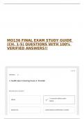 MO136 FINAL EXAM STUDY GUIDE (CH. 1-5) QUESTIONS WITH 100% VERIFIED ANSWERS!!