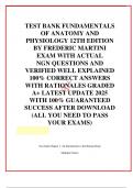 TEST BANK FUNDAMENTALS OF ANATOMY AND PHYSIOLOGY 12TH EDITION BY FREDERIC MARTINI EXAM WITH ACTUAL NGN QUESTIONS AND VERIFIED WELL EXPLAINED 100% CORRECT ANSWERS WITH RATIONALES GRADED A+ LATEST UPDATE 2025 WITH 100% GUARANTEED SUCCESS AFTER DOWNLOAD (ALL