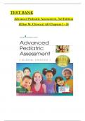 TEST BANK Advanced Pediatric Assessment, 3rd Edition (Ellen M. Chiocca) All Chapters 1 - 26