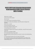 WGU C957 Unit 2 Function Interpretation Exam Questions With Correct Answers 100% Verified