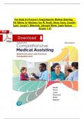 Test Bank For Pearson's Comprehensive Medical Assisting, 5th Edition by Kristiana Sue M. Routh, Diana Garza, Jennifer Lamé, Joseph J. Mistovich, Jahangir Moini, Jamie Nguyen Chapter 1-57