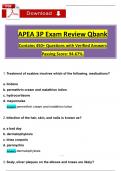 APEA 3P Exam Test Bank with 450+ Practice Qs & Ans to Pass the Exam (2025 / 2026), 100% Verified