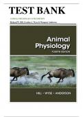 TEST BANK ANIMAL PHYSIOLOGY 4TH EDITION Richard W. Hill, Gordon A. Wyse & Margaret Anderson