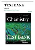 TEST BANK CHEMISTRY STEVEN S. ZUMDAHL & SUSAN A. ZUMDAHL 9th Edition UPDATES