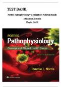 Test Bank for Porth's Pathophysiology Concepts of Altered Health States 10th Edition by Tommie L. Norris | 2018/2019 |ISBN: 9781496377555 | Chapter 1-52 Covered | Complete Questions and Answers A+