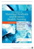 TEST BANK FOR Foundations of Maternal-Newborn and Women's Health Nursing 7th Edition by Sharon Smith Murray |ISBN-13  978-0323398947 | COMPLETE GUIDE 100% VERIFIED A+ GRADE