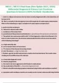 NR511 / NR 511 Final Exam (New Update 2025 / 2026) Differential Diagnosis & Primary Care Practicum Questions & Answers (100% Verified)- Chamberlain