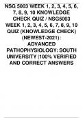 NSG 5003 WEEK 1, 2, 3, 4, 5, 6, 7, 8, 9, 10 KNOWLEDGECHECK QUIZ WITH COMPLETE SOLUTION GUARANTEED SUCCESS.