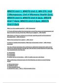 MN576 Unit 1, MN576 Unit 2, MN 576: Unit 3 Menopause, Unit 4 Women Health Quiz, MN576 Unit 5, MN576 Unit 6 Quiz, MN576 Unit 7 Quiz, MN576 Unit 8 Quiz, MN576 Unit 9 Quiz Questions with correct Answers 2025/2026( A+ GRADED 100% VERIFIED).