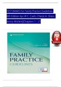 TEST BANKS For Family Practice Guidelines, 6th Edition by Jill C. Cash; Cheryl A. Glass, Verified Chapters 1 - 23, Complete Newest Version