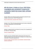 NR 606 Week 4 Midterm Exam 2025 REAL  CHAMBERLAIN UNIVERSITY EXAM WITH  ANSWERS (VERIFIED EXAM )100% SPRING  SUMMER