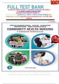 Full Test Bank Community Health Nursing: A Canadian Perspective 5th Edition by Lynnette Leeseberg Stamler PhD  Questions And Answers Graded A+