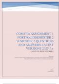 COM3708 ASSIGNMENT 1 PORTFOLIOSEMESTER 2 SEMESTER 2 QUESTIONS AND ANSWERS LATEST VERSIONS 2025 A+