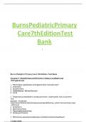 Test Bank for Burns' Pediatric Primary Care 8th Edition by Dawn Lee Garzon, Mary Dirks, Martha Driessnack, Karen G. Duderstadt, and Nan M. Gaylord  ISBN: 9780323882316  